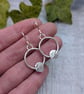 Sterling Silver Circle Earrings with Textured Discs - JBJ1107 - Image 2