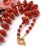 Pressed Coral Saucers & Gold Plated Spacers 3 Piece Jewellery Set, Gift for Her - Image 10