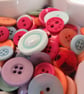 50g Mixed Sherbert Craft Buttons - Image 2