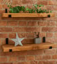 Rustic Reclaimed Timber Shelves with Heavy Duty Up Metal Brackets, Handmade  - Image 5