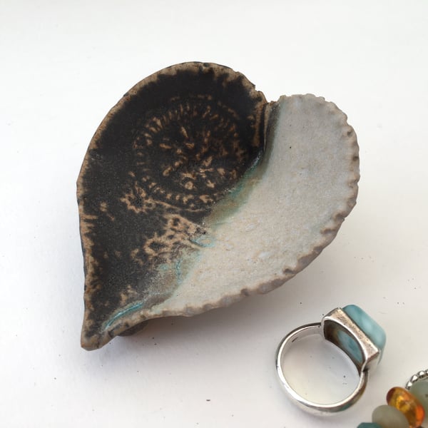Ceramic ring dish, earing dish ornament, one off home decor