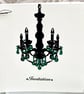 Set of 9 sparkling chandelier invitations - Image 2
