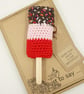 Crochet Fab Lolly  - Alternative to a Greetings Card 
