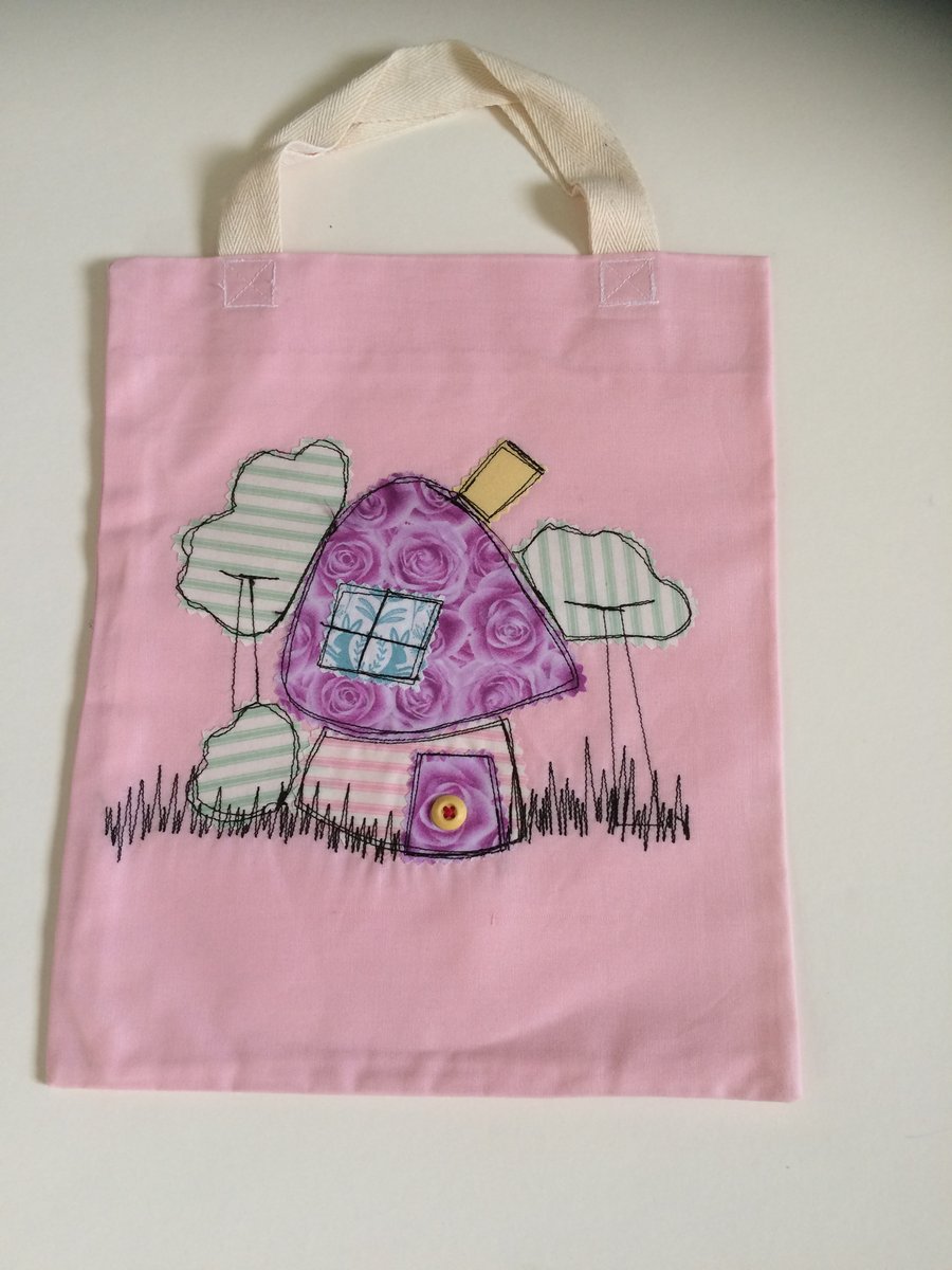 Applique Tote Bag, Book Bag