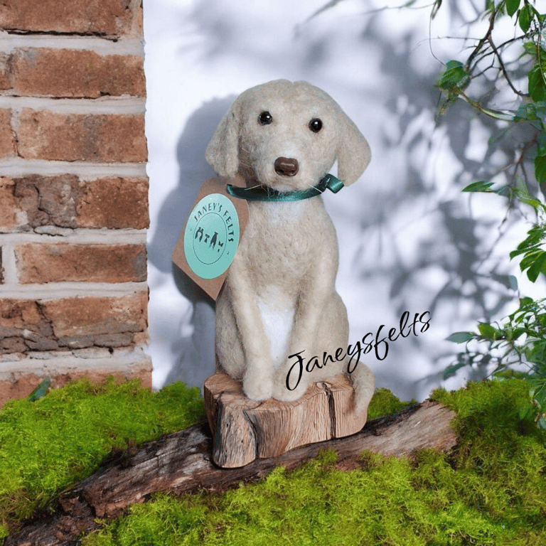 Needle felted Labrador puppy