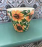 Handcrafted decoupaged "Sunflower" design 130mm terracotta flower - Image 3