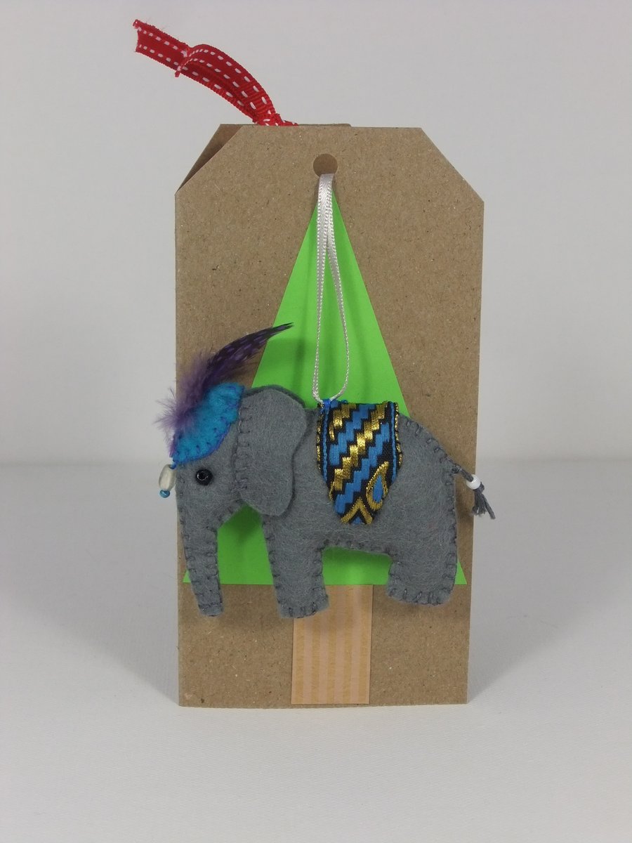 Elephant Decoration Christmas Card