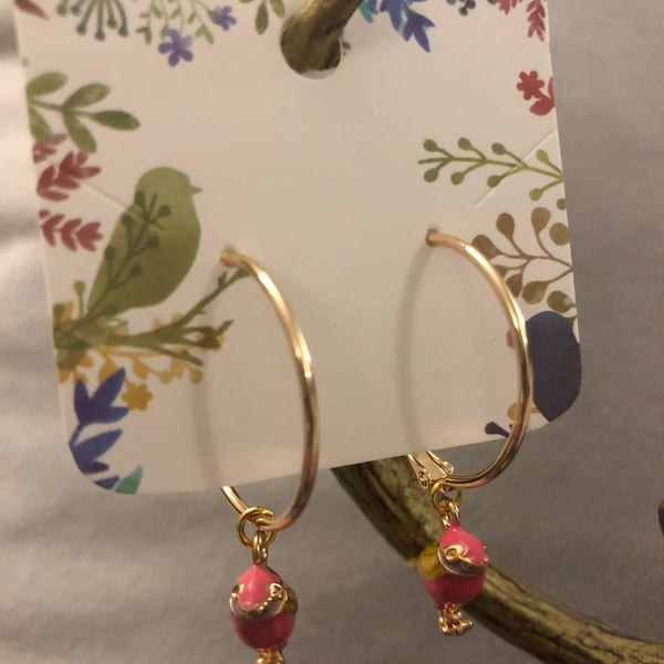 Mini bird earrings