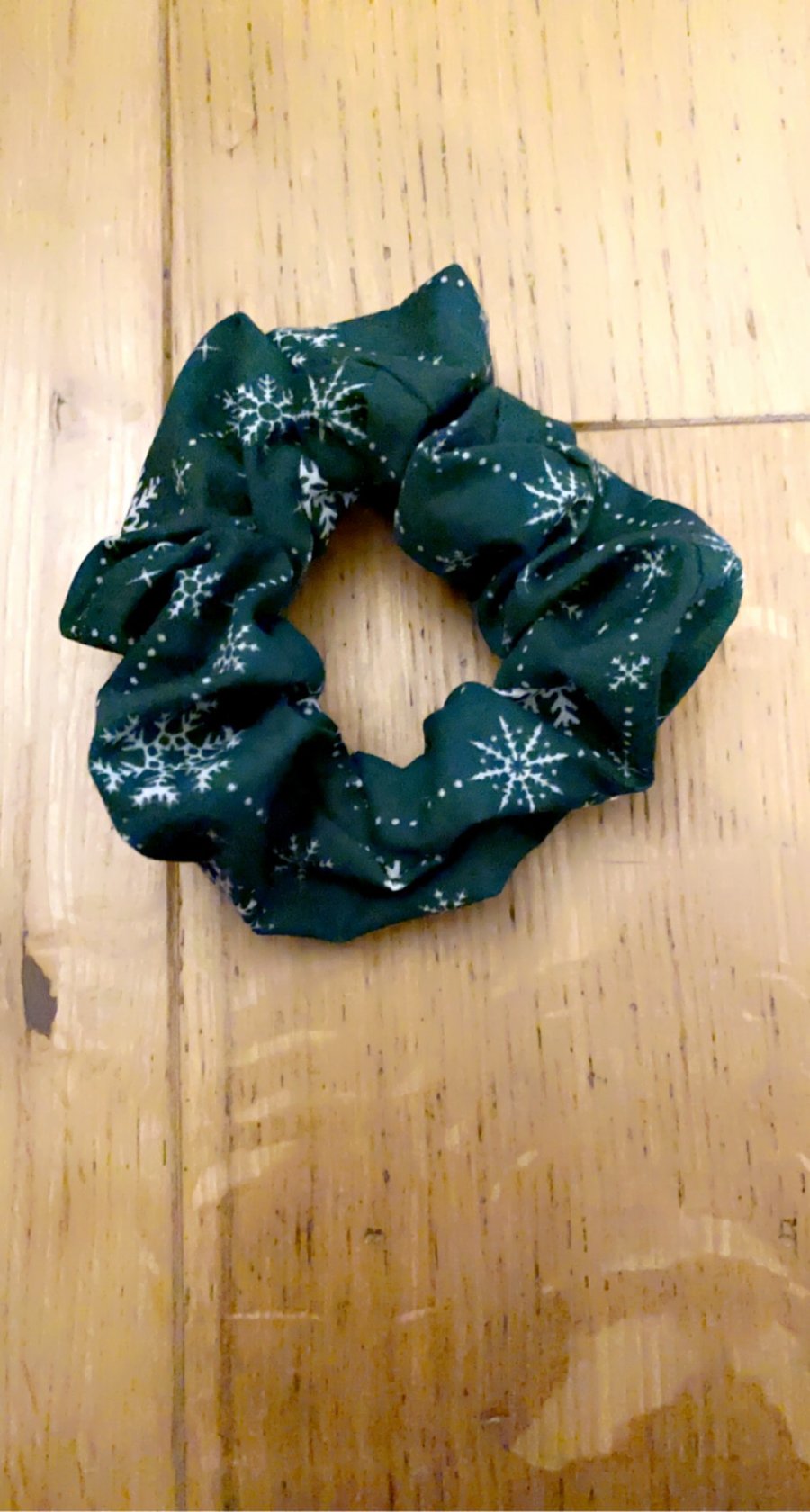 Green Christmas scrunchie