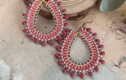 Beaded hoop earrings 