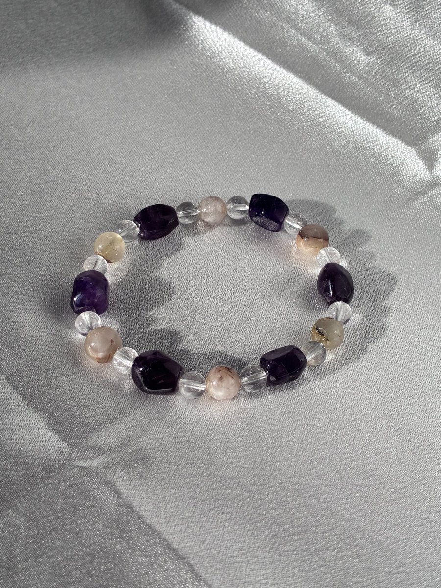 Amethyst & Clear Quartz Bracelet