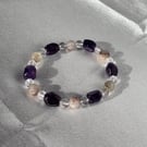 Amethyst & Clear Quartz Bracelet