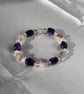 Amethyst & Clear Quartz Bracelet - Image 1
