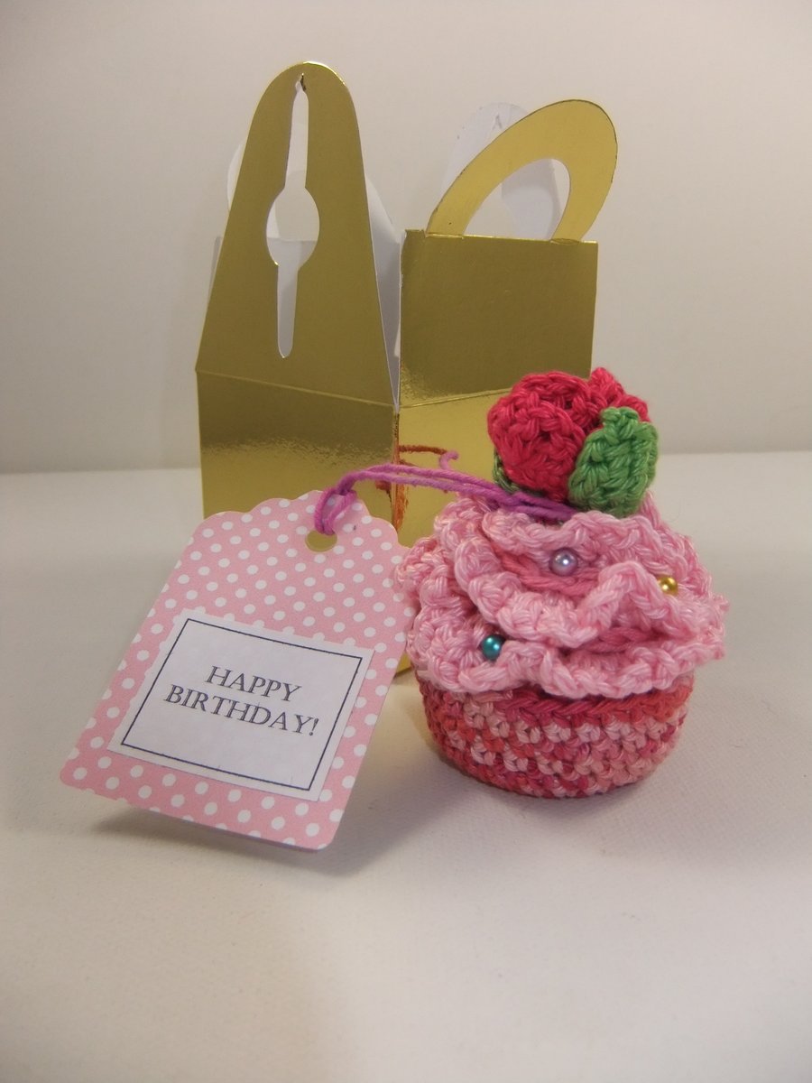 Strawberry Mini Cupcake Pincushion