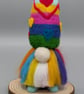 Needle felted Rainbow Gnome
