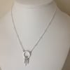 Sterling silver "Waterfall" drop pendant necklace