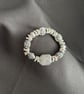 Handmade bracelet 15cm. Silver & Black beads.   - Image 1