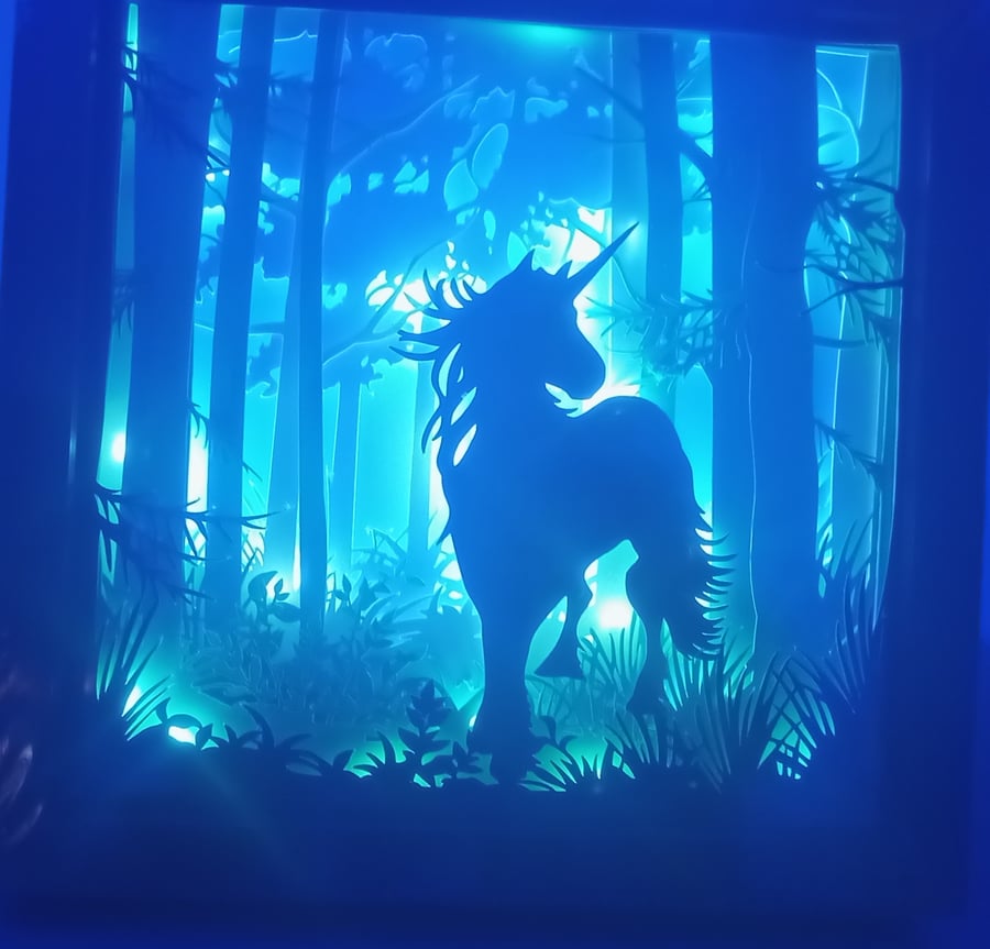 Unicorn, Nightlight, lamp, Light Box, Chidrens Room, Wall Hanging
