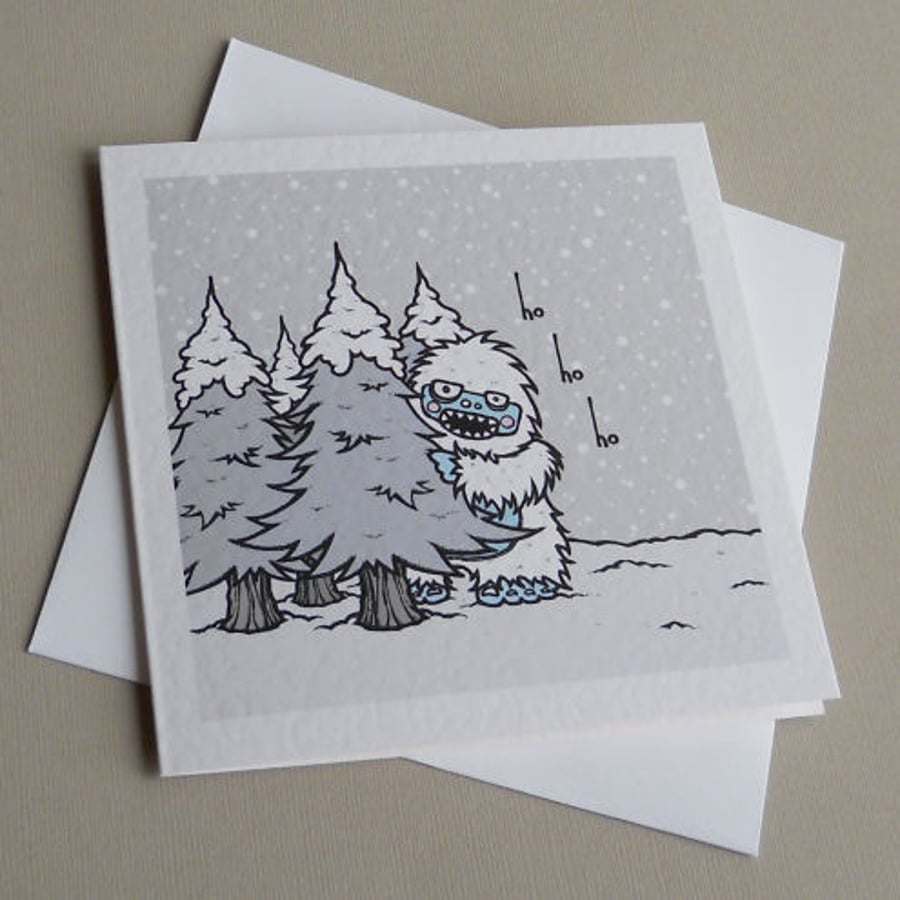 jolly yeti christmas card
