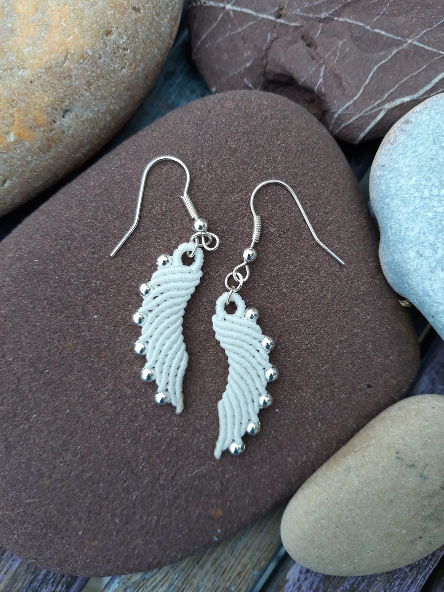 Macrame Angel Wing Earrings 