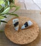 Crushed Glass Geo Cuspid Studs  - Image 1