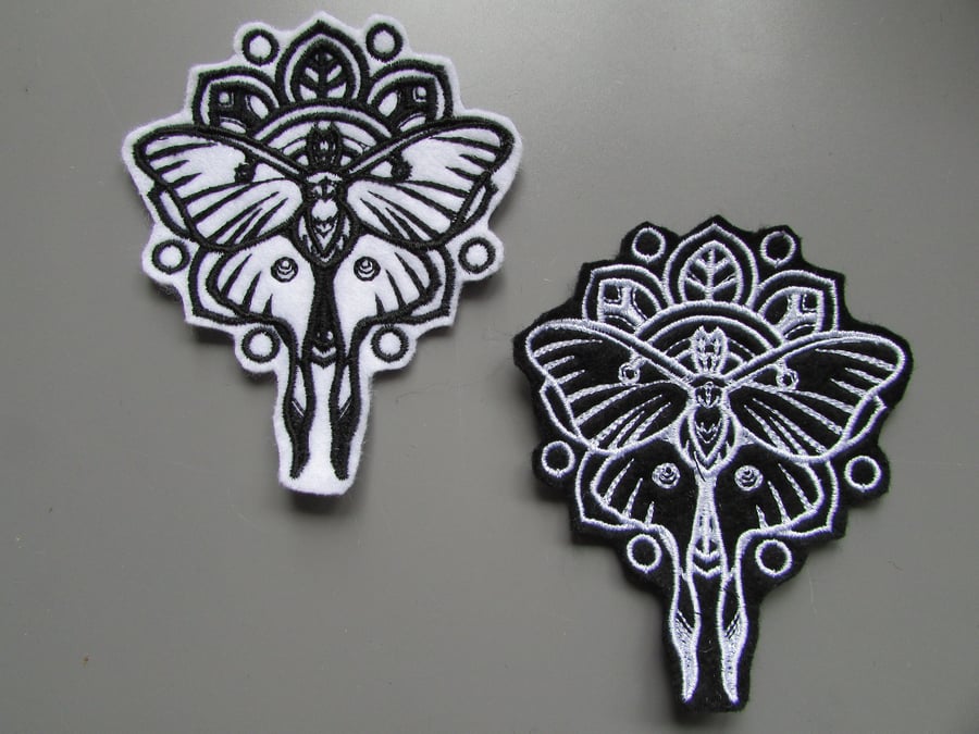 Embroidered Mystique Luna Moth Applique Patch