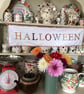 Floral 'Halloween' fabric banner - Image 1