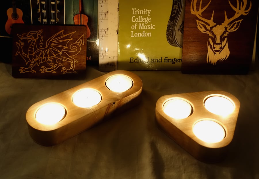 Tealight holders - Scottish Sycamore 