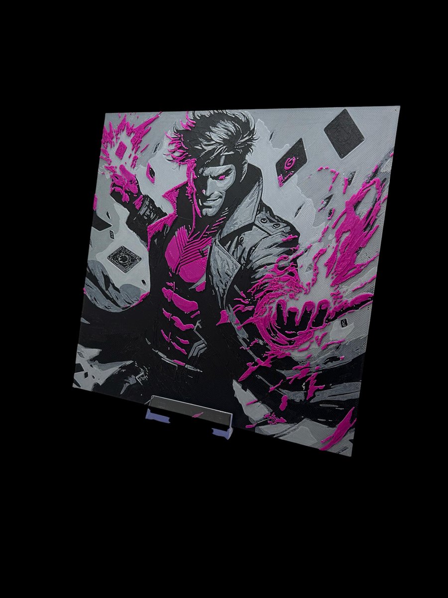 Gambit 3D Printed Fan, Wall Art