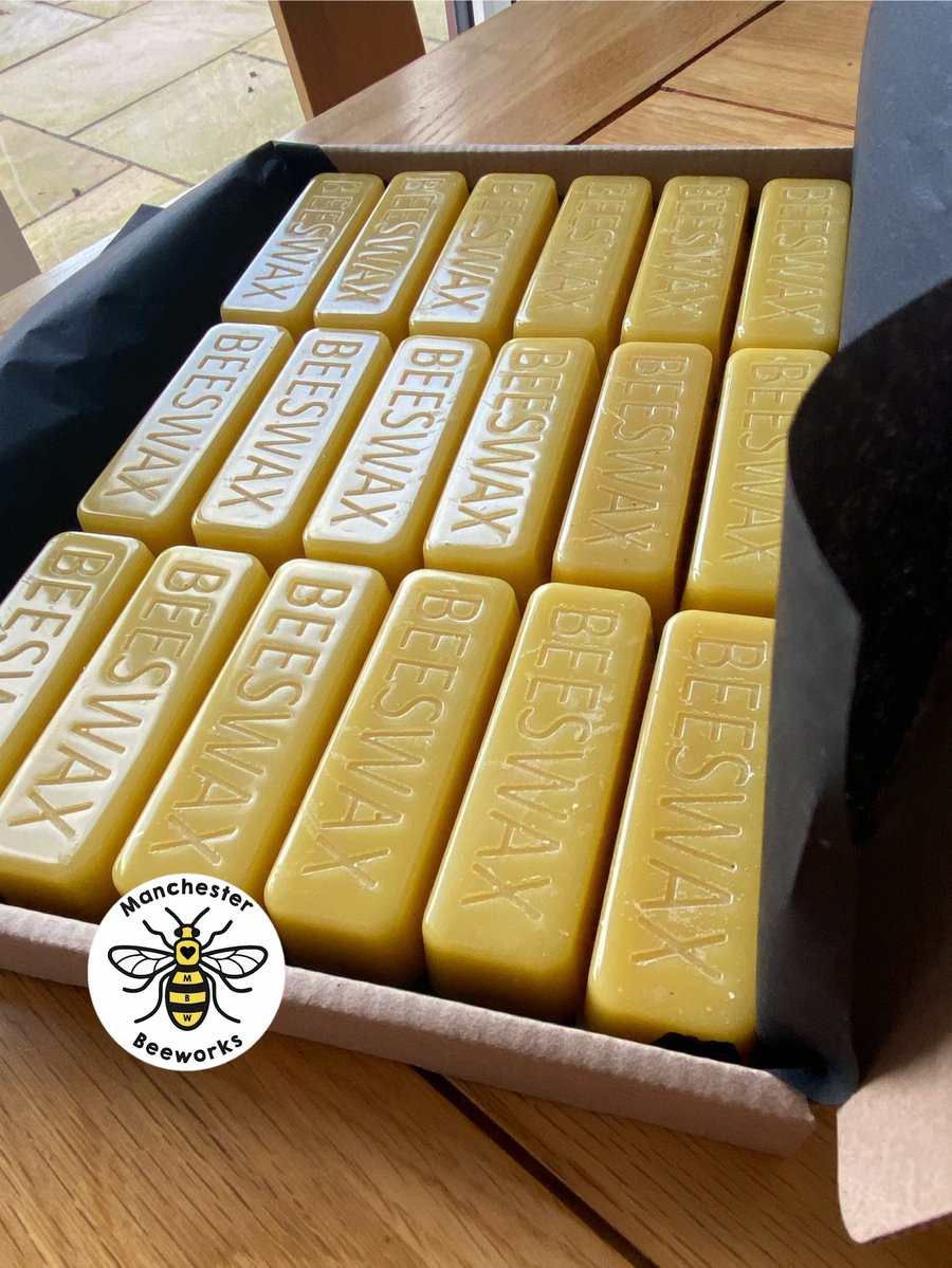 18 Organic Golden Yellow Beeswax Blocks 100% Pure & Natural Filtered Beeswax