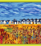 A5 Greeting Card Beach Huts Chapel St Leonards Lincolnshire 