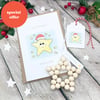Christmas Star Gift Set - Christmas Card, Tag & Wooden Star - You’re a Star