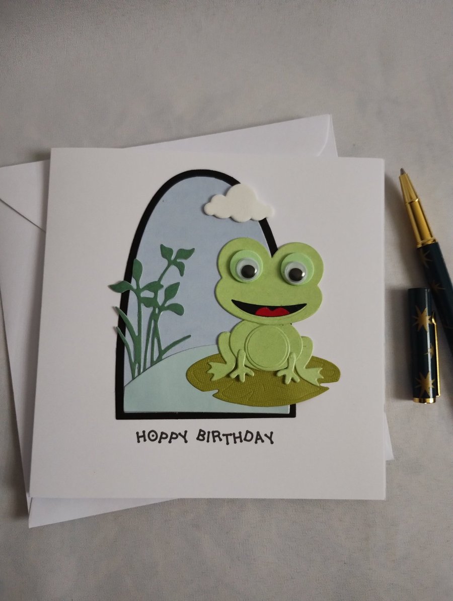Hoppy Birthday Googly Eyed Frog 