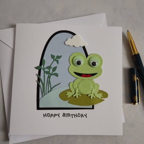 Hoppy Birthday Googly Eyed Frog 