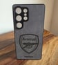 Gunners Samsung S25 Ultra Case - Faux Lambskin Leather - Football Fan Gift