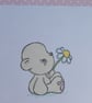 Bear Holding A Daisy Blank Card - Image 3