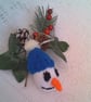 Set of 5 Christmas Tree Decorations, Christmas, Knitted Tree Decorations, Bauble - Image 4
