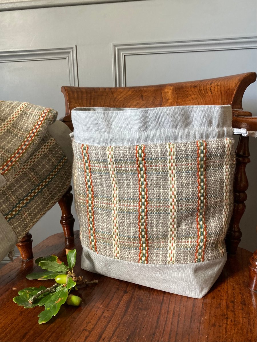 Cariad Bag - Autumnal Hues (1). Handwoven in Wales