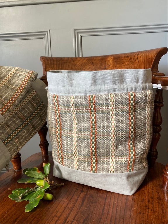 Cariad Bag - Autumnal Hues (1). Handwoven in Wales