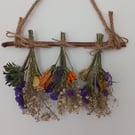 Rustic dried flower wallhanging