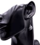Earrings- metalic rose motif - Image 3