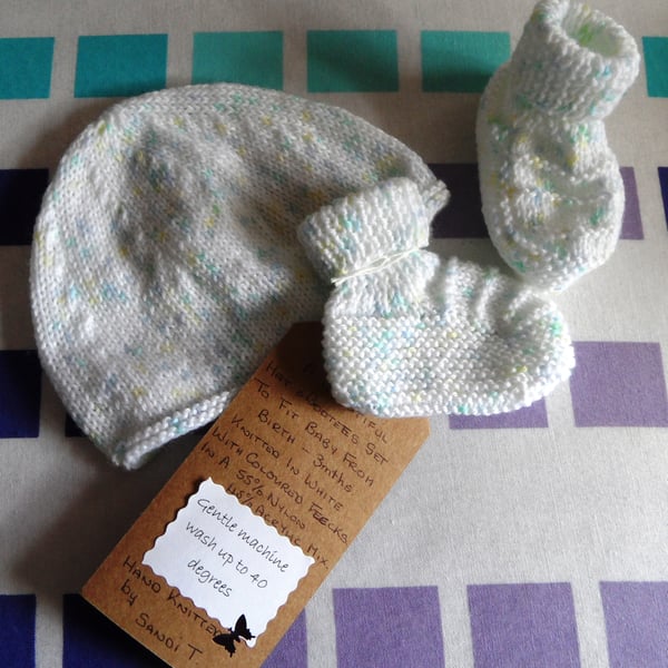 A Hat and Bootees Set