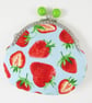 Strawberry Print Clasp Purse