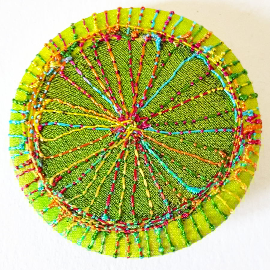 38mm Stitched Silk Badge 