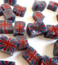 20g Union Jack murrini made with Bullseye 90coe glass