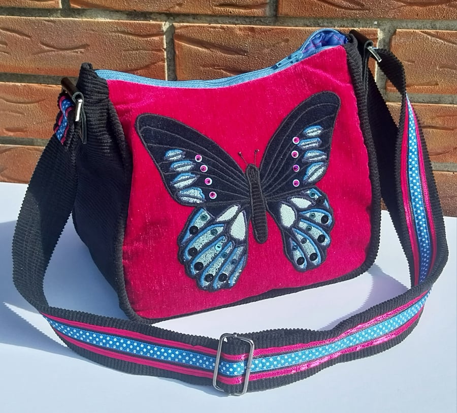 The Blue Butterfly Handbag