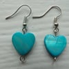 Shell Heart Earrings - Aqua