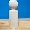 5 x Straight sided  body peg doll   beechwood 8cm EN71 1-2-3 certified