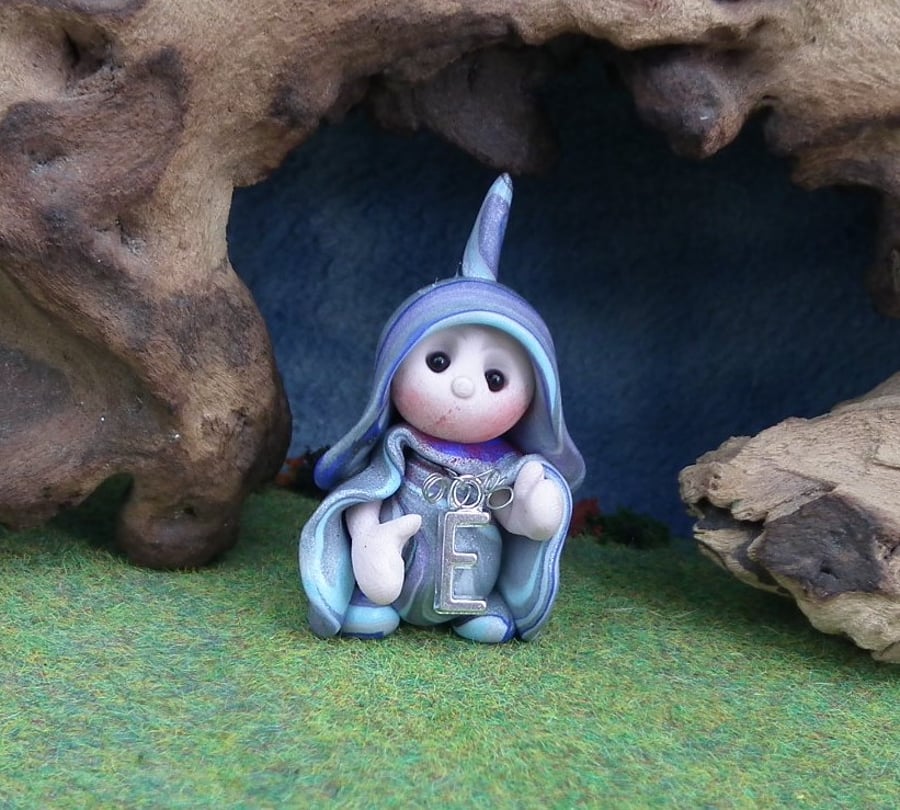 Alphabet Initial Gnome choice of letter OOAK Sculpt by Ann Galvin