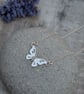 Sterling Silver Butterfly Necklace with Aquamarine - JBJ2060 - Image 4